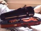 4/4 Violin with Case 2 X Music Books Enclosed