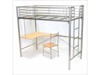 Metal framed high sleeper with desk MUST GO BEFORE SATURDAY
